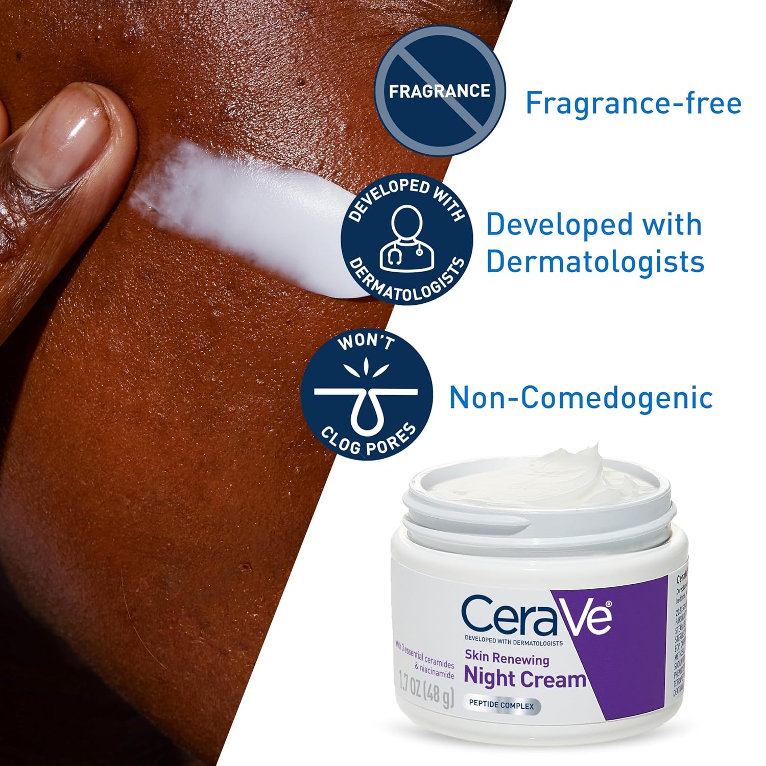 Skin Renewing Night Cream with Peptides & Hyaluronic Acid
