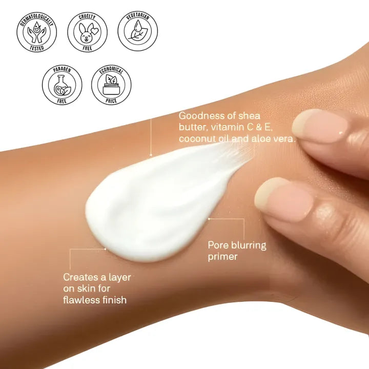 Flicka Professional Silk Touch Milk Cream Moisturizer & Primer | Hydrating Face Cream for Smooth & Glowing Skin