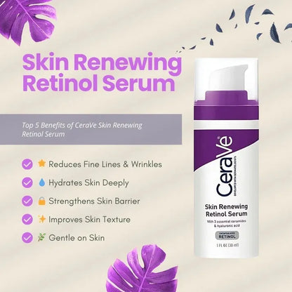 CeraVe 4 in 1 Skincare Kit – Face Wash, Retinol Serum, Night Cream & Sunscreen SPF | Complete Daily Skin Care Set for Glowing & Acne-Free Skin