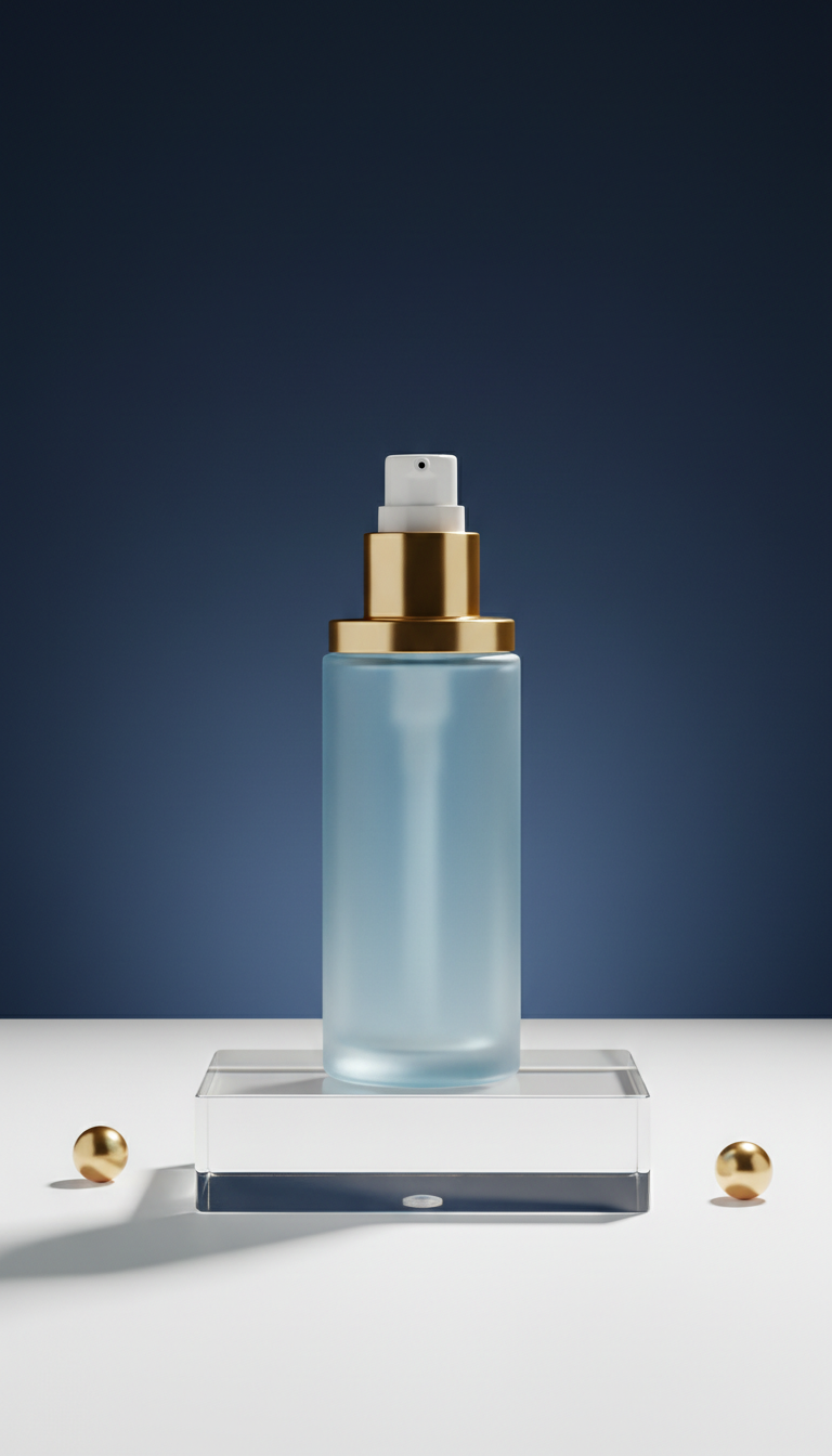 Radiance renewal serum with glass bottle