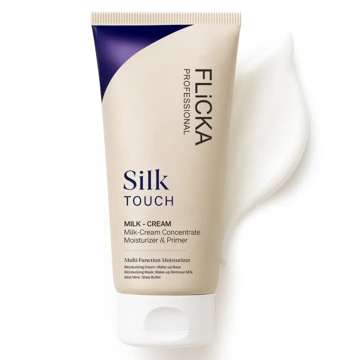 Flicka Professional Silk Touch Milk Cream Moisturizer & Primer | Hydrating Face Cream for Smooth & Glowing Skin