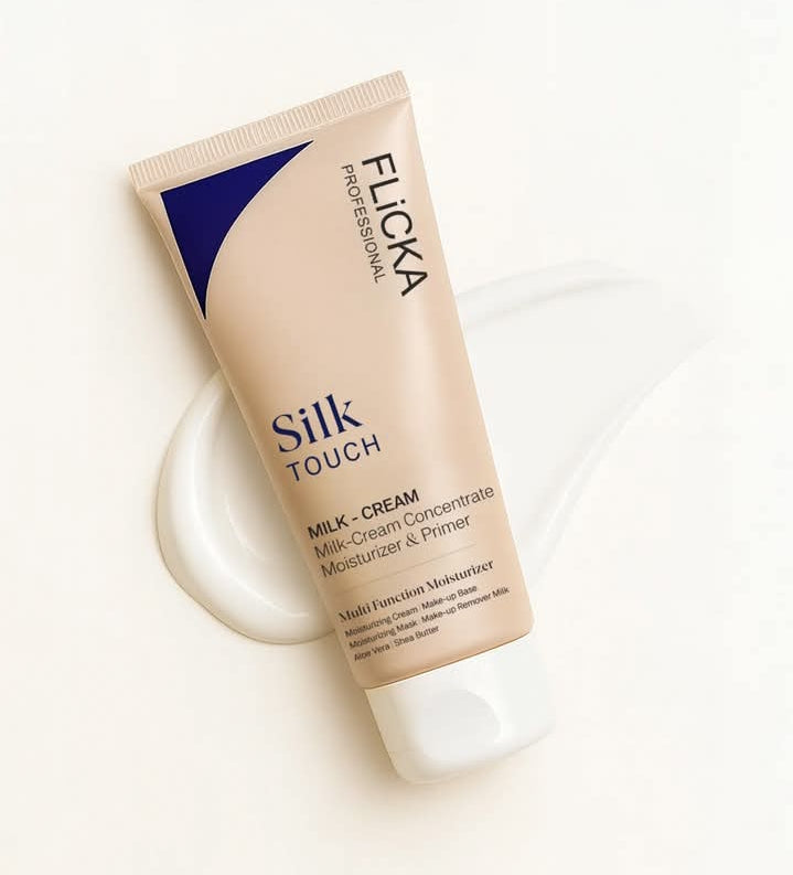 Flicka Silk Touch Milk Cream packaging on a white background